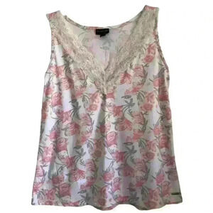 TAHARI FLORAL LACE PINK TAKTOP